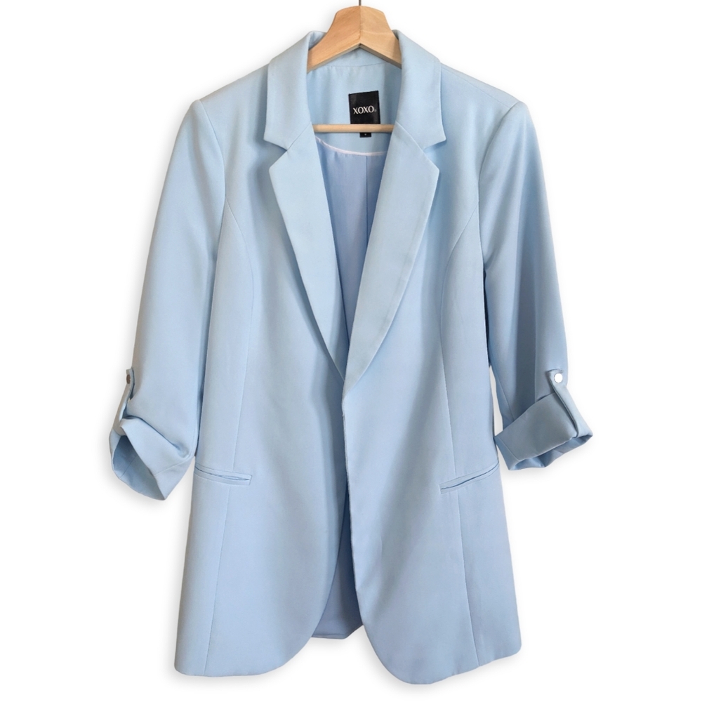 Pastel Blue 3/4 Sleeve Blazer / Jacket